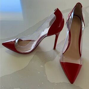 Gianvito Rossi red heels size 37 1/2